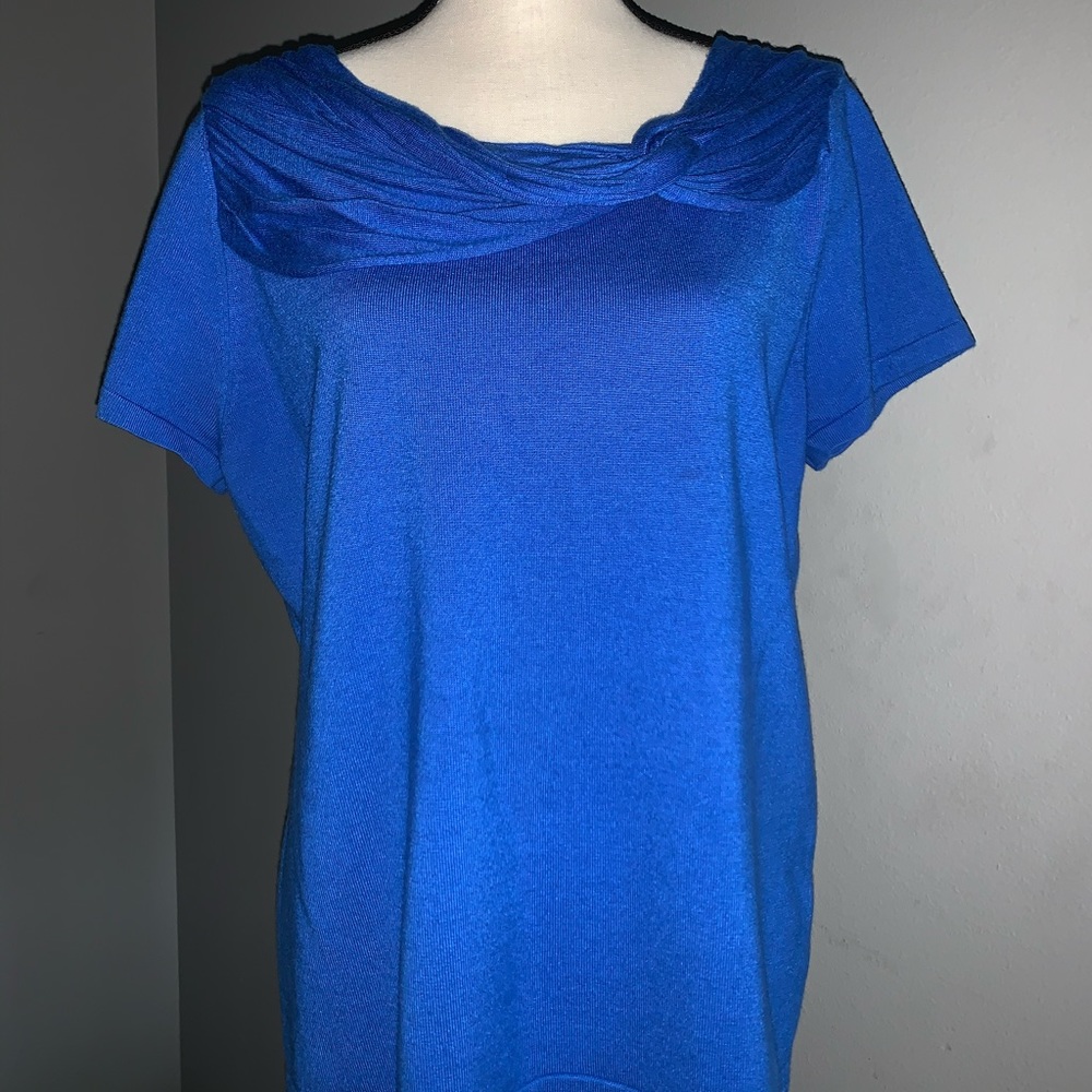 Royal blue light sweater material